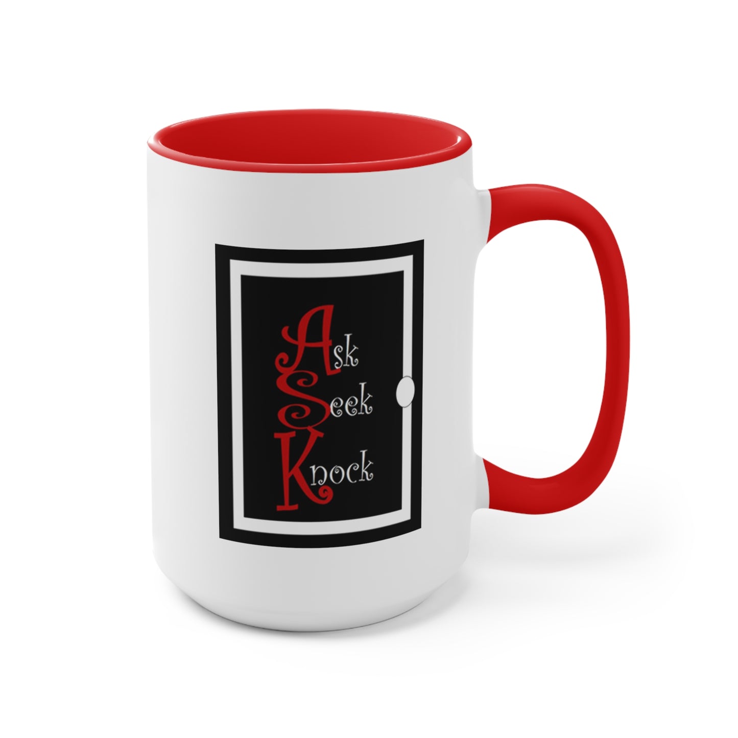 ASK White & Black Accent Mug