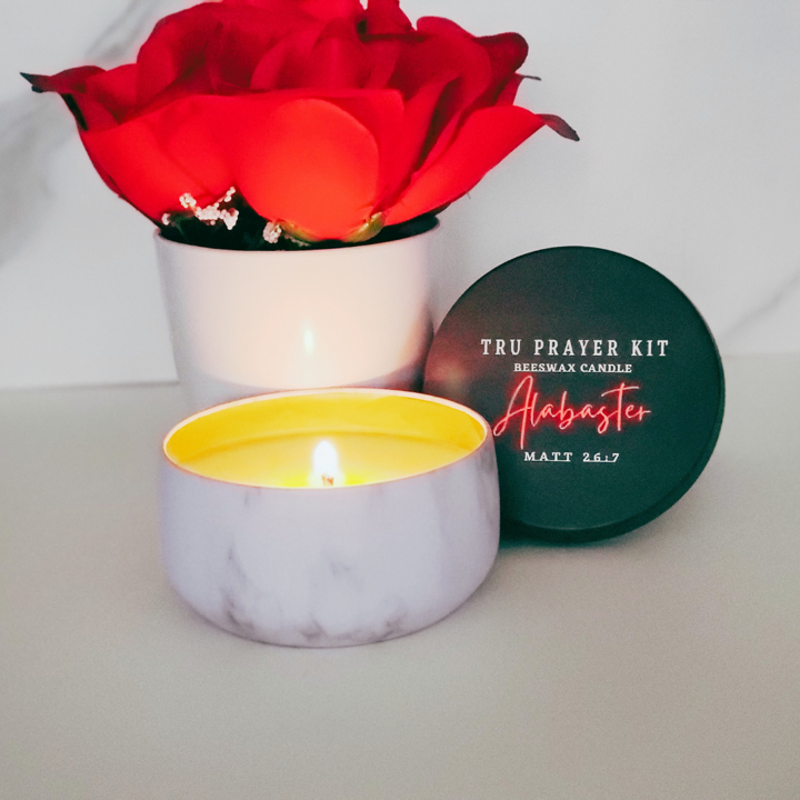 Alabaster Beeswax Candle