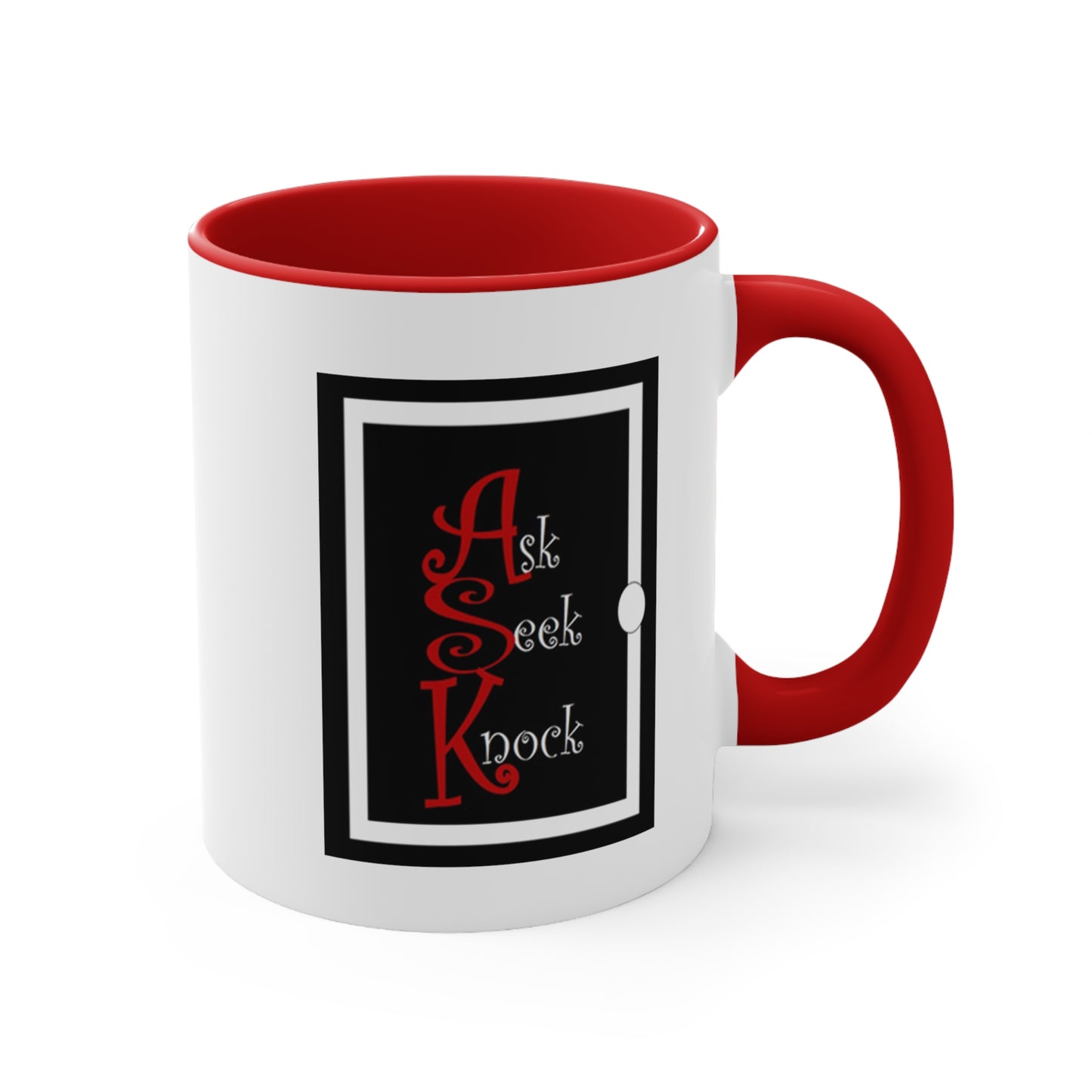 ASK White & Black Accent Mug