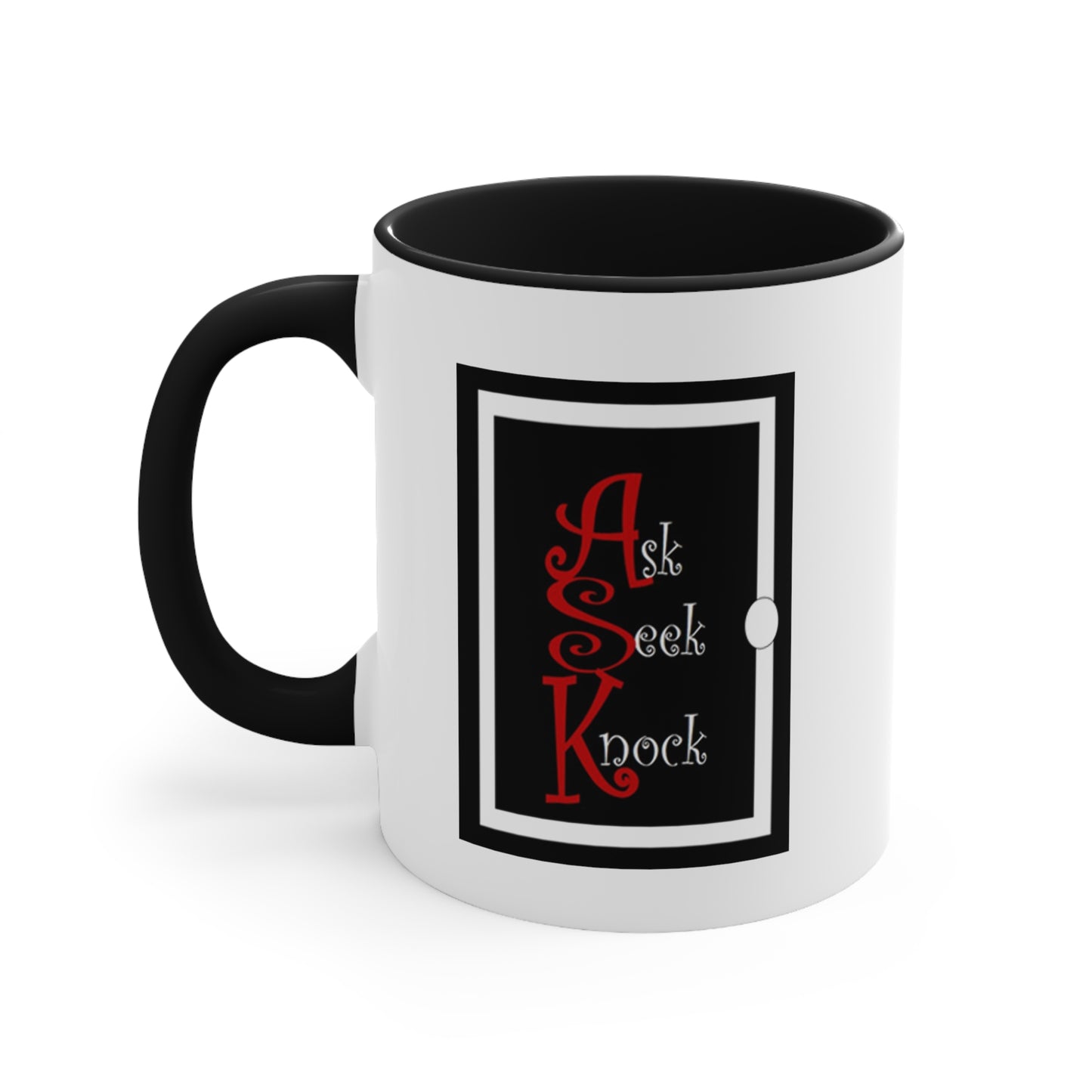 ASK White & Black Accent Mug
