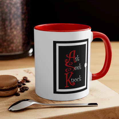 ASK White & Black Accent Mug