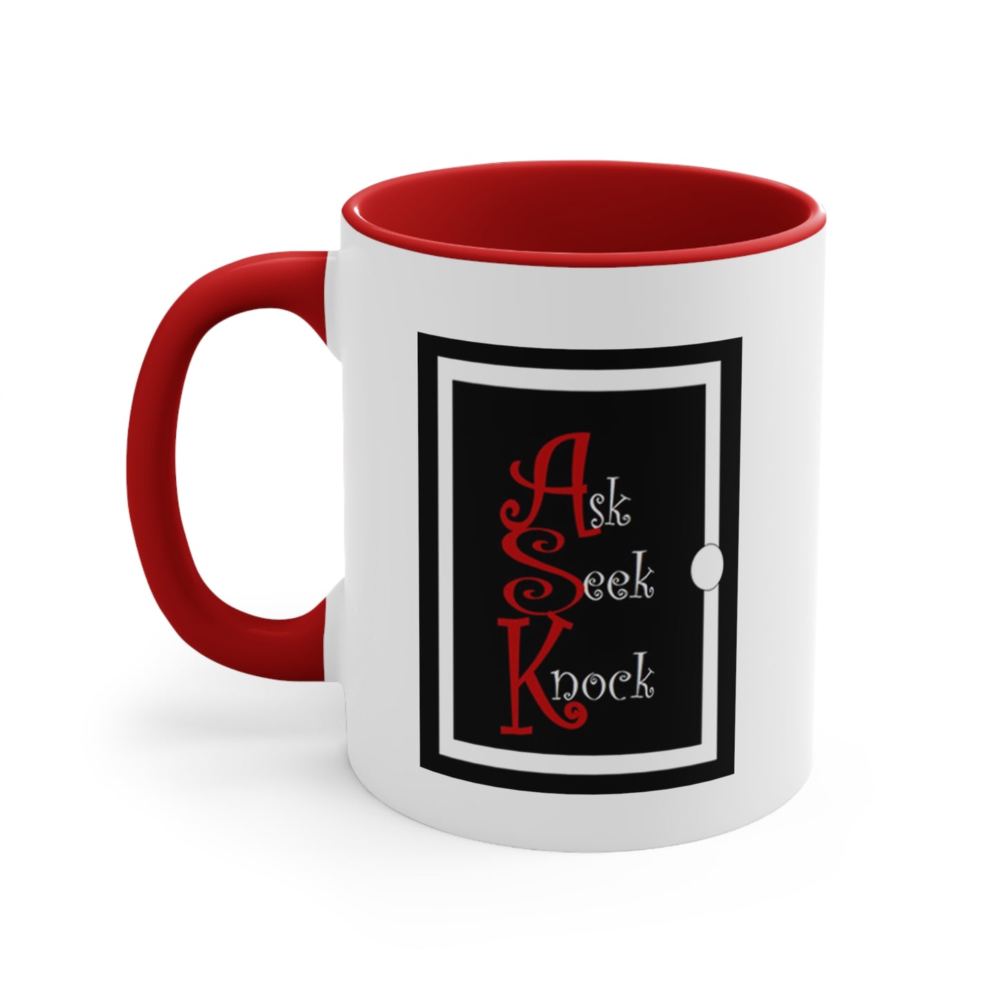 ASK White & Black Accent Mug