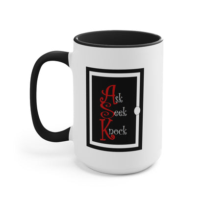 ASK White & Black Accent Mug