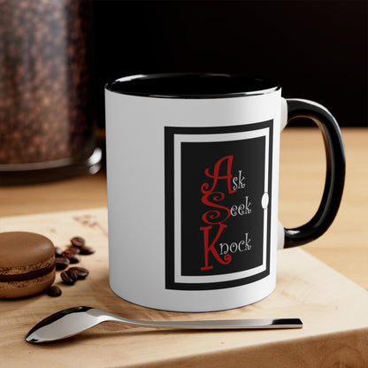 ASK White & Black Accent Mug