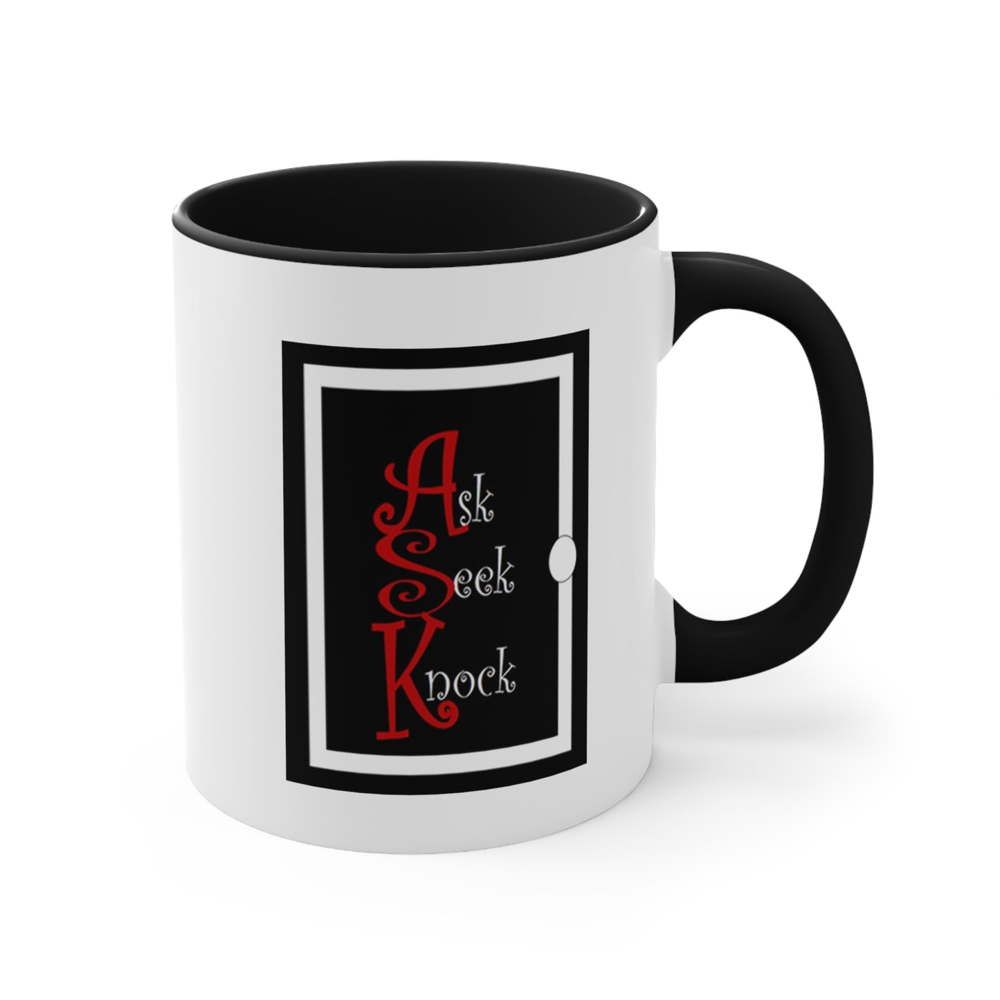 ASK White & Black Accent Mug